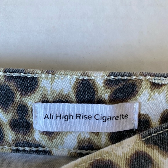Frame Denim Ali High Rise Cigarette Jeans Leopard Print Size 24 - Picture 12 of 16